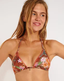 Banana Moon Hanalei Nuco Bikini Top - Maroon Clearance