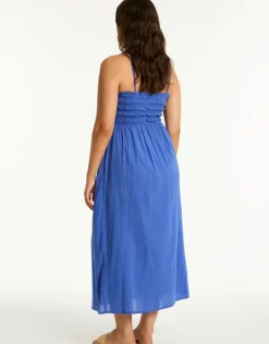 Sea Level Heatwave Bandeau Dress - Blue Best