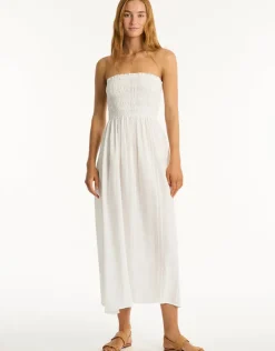 Sea Level Heatwave Bandeau Dress - White Discount