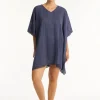 Sea Level Heatwave Kaftan - Indigo Discount