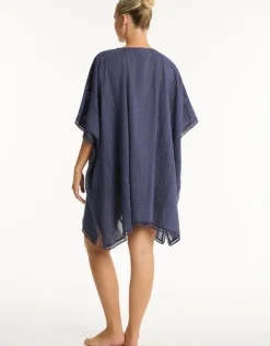 Sea Level Heatwave Kaftan - Indigo Discount