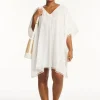 Sea Level Heatwave Kaftan - White Hot