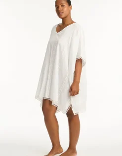 Sea Level Heatwave Kaftan - White Hot