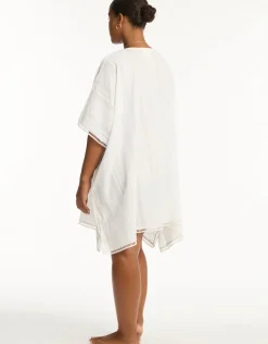 Sea Level Heatwave Kaftan - White Hot