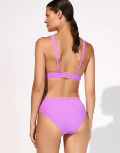 Maryan Mehlhorn Honesty Gathered Band Bikini Pant - Violet Hot