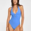 Maryan Mehlhorn Honesty Halter Swimsuit - Horizon Blue Best