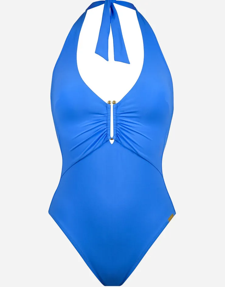 Maryan Mehlhorn Honesty Halter Swimsuit - Horizon Blue Best