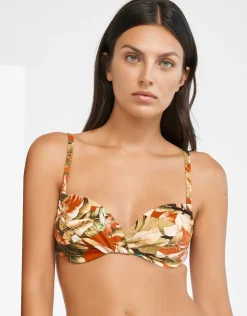 Maryan Mehlhorn Hypnotic Underwired Bikini Top - Sepia Leaves Hot