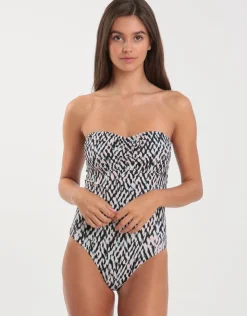 Jo Severin Ida Bandeau Swimsuit - Abstract Fashion