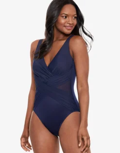 Miraclesuit Illusionist Crossover Swimsuit - Midnight Outlet