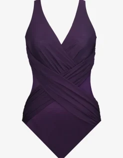 Miraclesuit Illusionist Crossover Swimsuit - Sangria Outlet