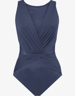 Miraclesuit Illusionist Crossover Swimsuit - Midnight Outlet