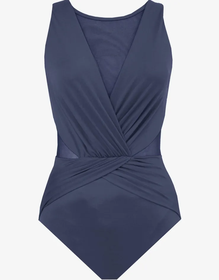 Miraclesuit Illusionist Crossover Swimsuit - Midnight Outlet
