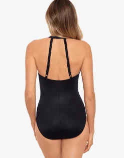 Miraclesuit Illusionist Wrapture Swimsuit - Black Clearance