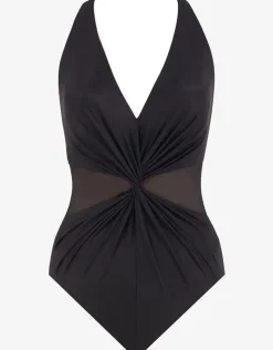 Miraclesuit Illusionist Wrapture Swimsuit - Black Clearance