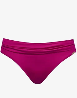 Maryan Mehlhorn Impact Ruched Bikini Pant - Berry Glaze Hot