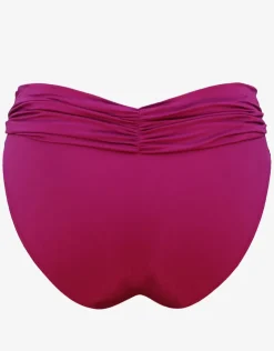 Maryan Mehlhorn Impact Ruched Bikini Pant - Berry Glaze Hot