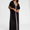 Pitusa Inca Abaya Dress - Black and White Clearance