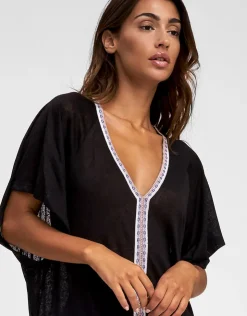 Pitusa Inca Abaya Dress - Black and White Clearance