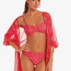 Roidal Indian Ruched Bandeau Bikini Set Fashion