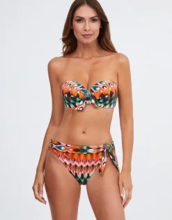 Nuria Ferrer Ipanema Bandeau Bikini Top - Pink Multi Sale
