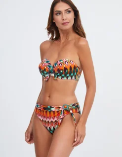Nuria Ferrer Ipanema Bandeau Bikini Top - Pink Multi Sale