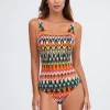 Nuria Ferrer Ipanema High Front Swimsuit - Pink Multi Online