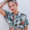 Banana Moon Iquitosvoil Kaimi Cropped Shirt - Sky Best
