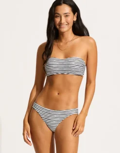Seafolly Isla Palm Reversible Hipster Bikini Pant - White New