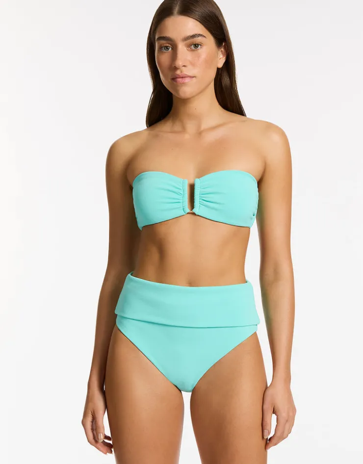 Jets Isla Rib Fold Down Bikini Pant - Dolce Clearance
