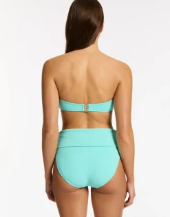 Jets Isla Rib Fold Down Bikini Pant - Dolce Clearance