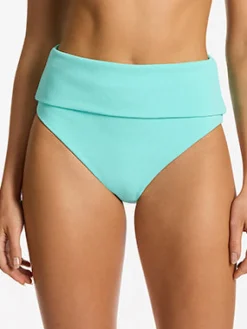 Jets Isla Rib Fold Down Bikini Pant - Dolce Clearance