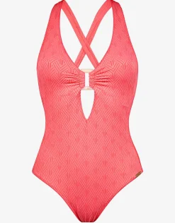 Watercult Island Nostalgia Cross Back Swimsuit - Ocean Coral Online