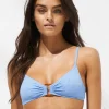 Watercult Island Nostalgia Ring Front Bralette Bikini Top - Cornflower Outlet