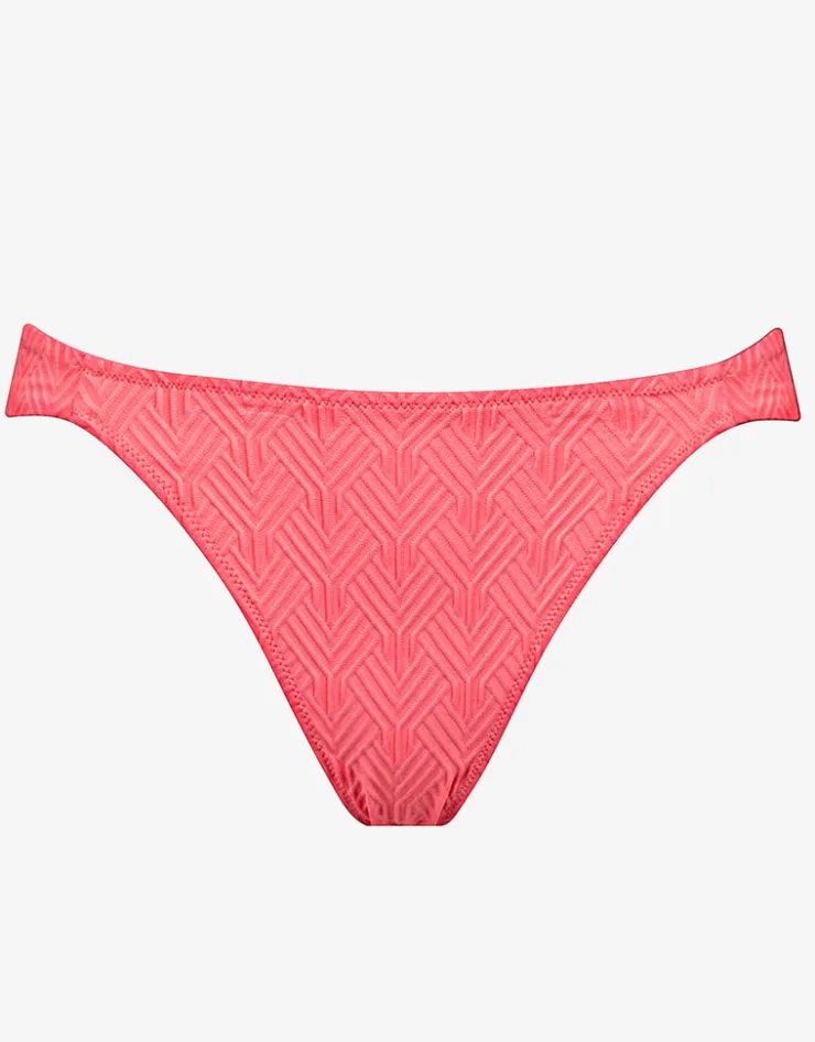 Watercult Island Nostalgia Tab Side Bikini Pant - Ocean Coral Hot