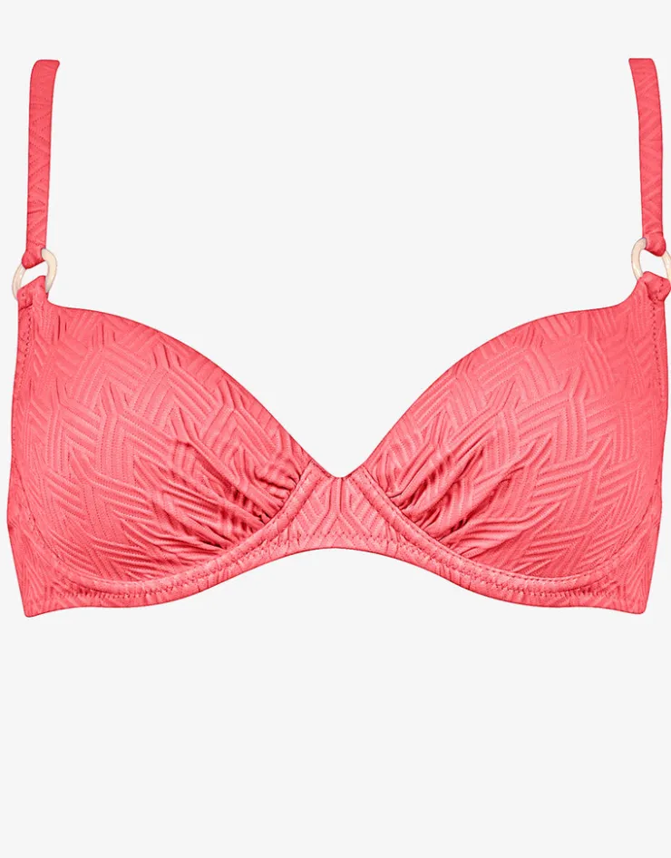 Watercult Island Nostalgia Underwired Bikini Top - Ocean Coral Hot