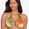 Lauren Ralph Lauren Island Tropical Rattan Ring Halter Bikini Top - Print Sale