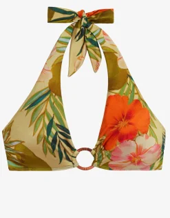 Lauren Ralph Lauren Island Tropical Rattan Ring Halter Bikini Top - Print Sale
