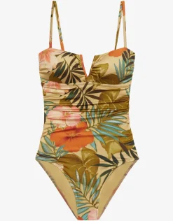 Lauren Ralph Lauren Island Tropical V Wire Swimsuit - Print Online