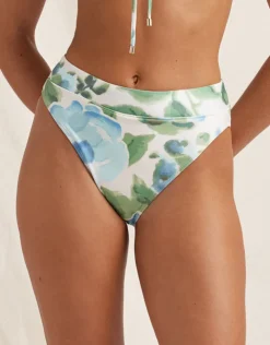 Peony Isles Mid High Cut Bikini Pant - Watercolour New