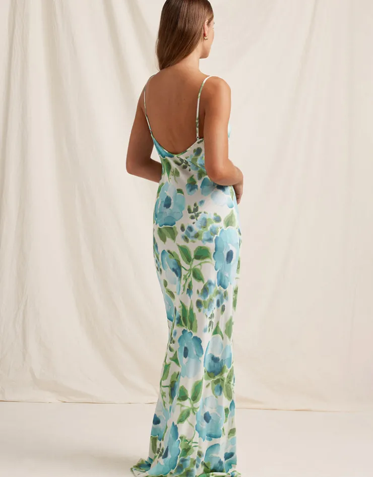 Peony Isles Slip Maxi Dress - Watercolour Fashion