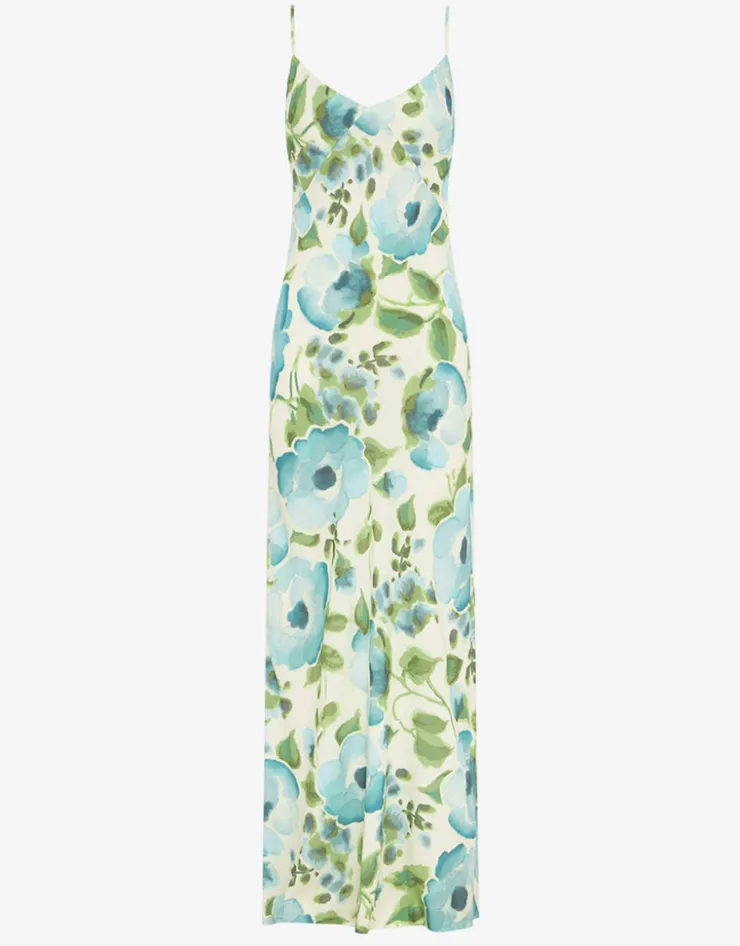 Peony Isles Slip Maxi Dress - Watercolour Fashion