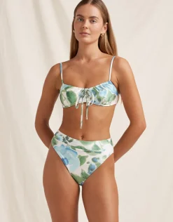 Peony Isles Solstice Crop Bikini Top - Watercolour Sale