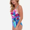 Gottex Italian Summer Round Neck Swimsuit - Multi Sale