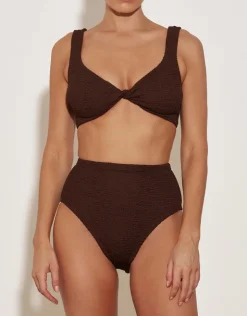 Hunza G Jamie Bikini Set - Metallic Chocolate New