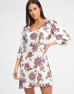 Nuria Ferrer Jasmine Beach Dress - White Floral Discount