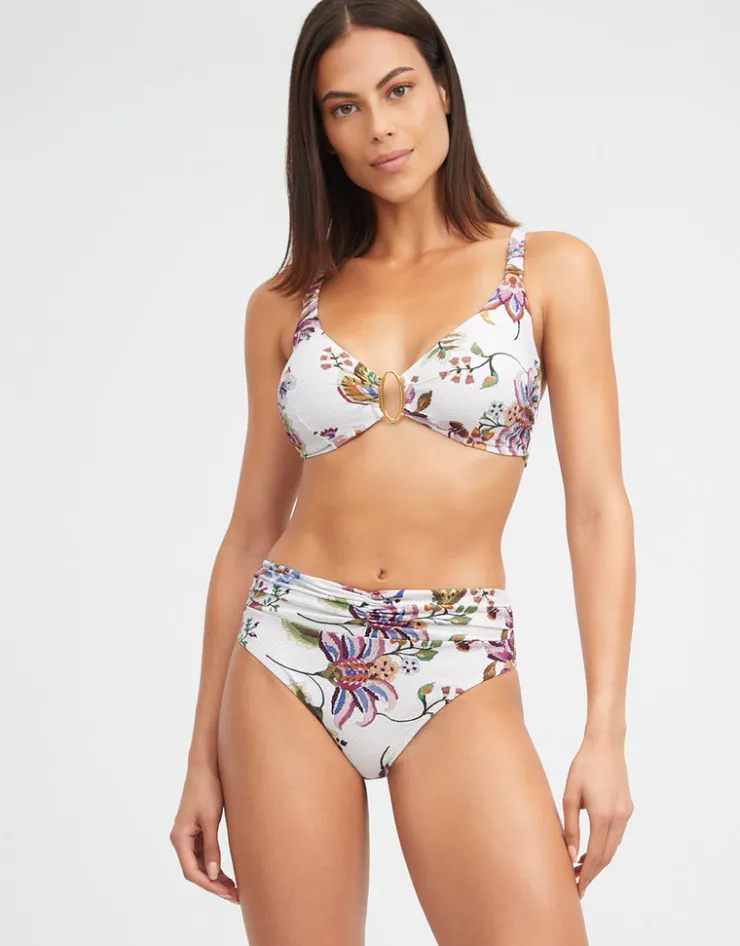 Nuria Ferrer Jasmine Maxi Bikini Pant - White Floral Clearance
