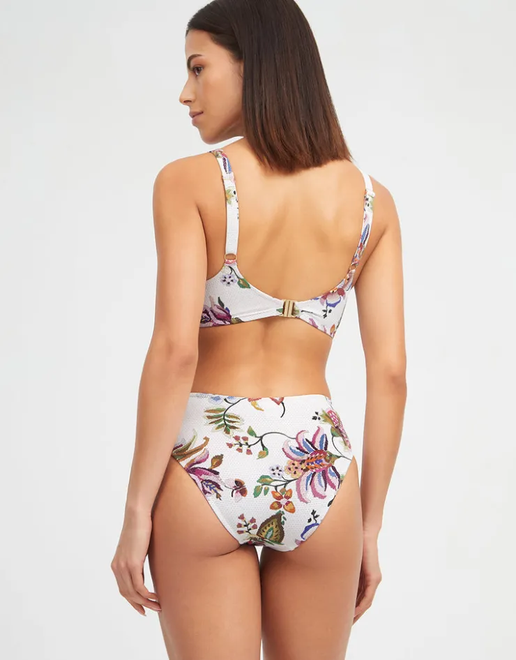 Nuria Ferrer Jasmine Maxi Bikini Pant - White Floral Clearance