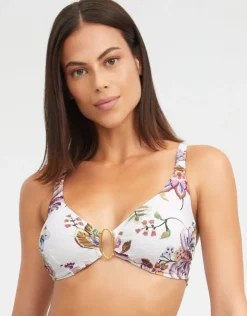 Nuria Ferrer Jasmine Underwired Bikini Top - White Floral Best