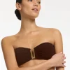 Jets et Bandeau Bikini Top - Chocolate Sale